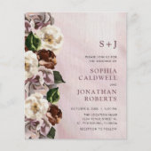 予算をすべて1つのムーディーズフローラ結婚式招待状 (正面)