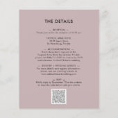 予算をすべて1つのムーディーズフローラ結婚式招待状 (裏面)