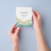 予算をビーチの新しい住所に移動 チラシ (手)