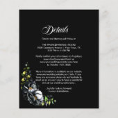 予算を一括して1つのムーディブラックフローラ結婚 (裏面)