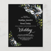 予算を一括して1つのムーディブラックフローラ結婚 (正面)