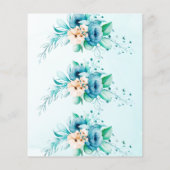 予算を何かブルーブライダルシャワーの招待 (裏面)