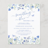 予算を何かブルーブライダルシャワーの招待 (正面)