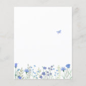 予算を何かブルーブライダルシャワーの招待 (裏面)