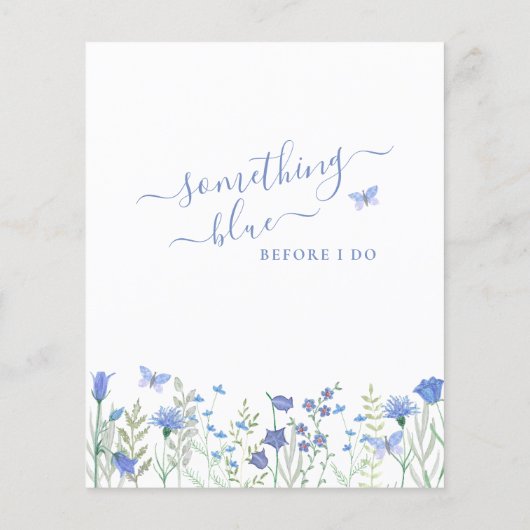 予算を何かブルーブライダルシャワーの招待 (裏面)