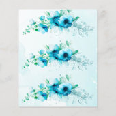 予算を何かブルーブライダルシャワーの招待 チラシ (裏面)