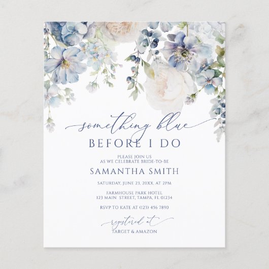 予算を何か青い前に私は招待状 (正面)