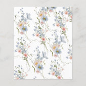 予算を何か青い前に私は招待状 チラシ (裏面)