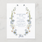 予算を何か青い前に私は招待状 チラシ (正面)