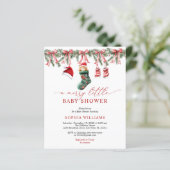 予算を小さなメリー赤ちゃんシャワー招待状 (スタンド正面)