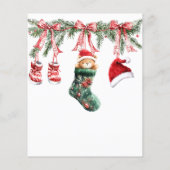 予算を小さなメリー赤ちゃんシャワー招待状 (裏面)