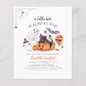 予算を少しブーかわいい猫ハロウィーンの赤ちゃんシャワー (正面)