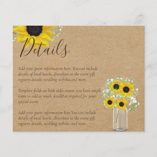 予算を抑えた ラスティックな サンシャインウェディング 詳細 付属 (正面)