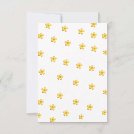 予算を私たちの小さな太陽の光ひまわり赤ちゃんシャワー 招待状 (裏面)