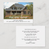 予算を私たちの新しい家の変更アドレス写真の移動 ノートカード (正面/裏面)