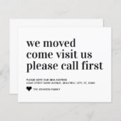 予算を移動し来た訪問コールファースト移動カード (正面/裏面)