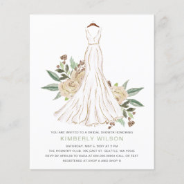 予算アイボリーフローラ結婚ズドレスブライダルシャワー