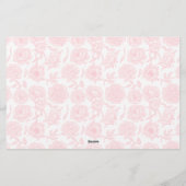 予算アドバイス&ウィッシュピンクボウ赤ちゃんシャワーゲーム 便箋 (裏面)