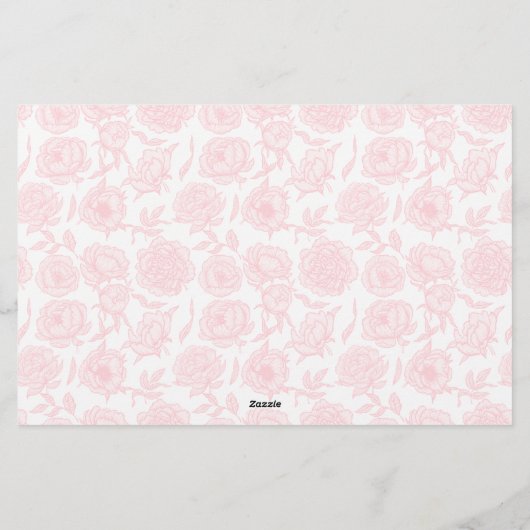 予算アドバイス&ウィッシュピンクボウ赤ちゃんシャワーゲーム 便箋 (裏面)