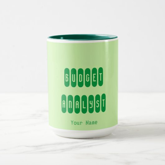 「予算アナリスト」 マグカップ (中央)