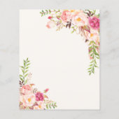 予算アンティークバラブライダルシャワー招待 チラシ (裏面)