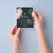 予算アンティークヴィンテージグリーンホワイトフローラ結婚ズ チラシ (手)