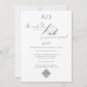 予算アンパサンドエレガントミニマル結婚ラリスト 招待状 (裏面)