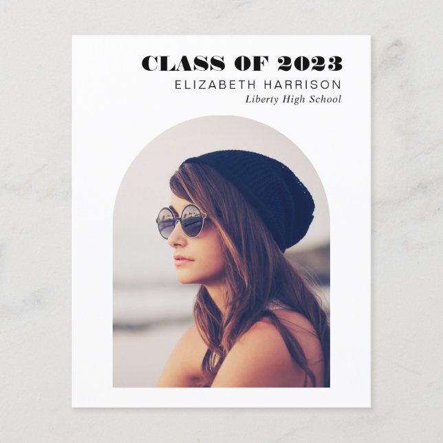 予算アーチ写真卒業のお知らせ (正面)