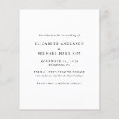 予算アーチ写真結婚式の日付の保存 (裏面)