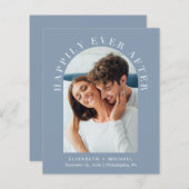 予算アーチ写真QRコード結婚式招待状 (正面/裏面)