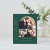 予算アーチ3フォトグリーンQRコード日付の保存 (スタンド正面)