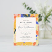 予算アート抽象芸術フローラブライダルシャワー招待状 (スタンド正面)