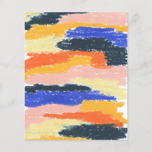 予算アート抽象芸術フローラ結婚式招待状 (裏面)