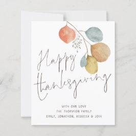 予算アート葉のScript Happy Thanksgiving Card