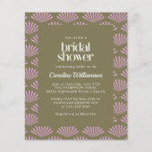 予算アールデコファンのオリーブと薄紫ブライダルシャワー (正面)