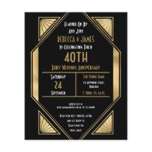 予算アールデコルビー40周年記念招待状