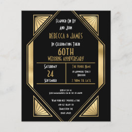 予算アールデコ60周年結婚招待状