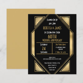 予算アールデコ60周年結婚招待状