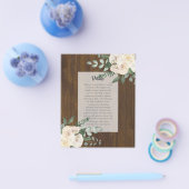 予算イベント詳細エンクロージャ – ホワイトローズ チラシ (シングル)