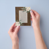 予算イベント詳細 付属品 - 白いバラ チラシ (手)