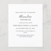 予算インスタントフォトホワイト2卒業アナウンス チラシ (裏面)