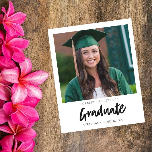 予算インスタントフォトホワイト2卒業アナウンス チラシ