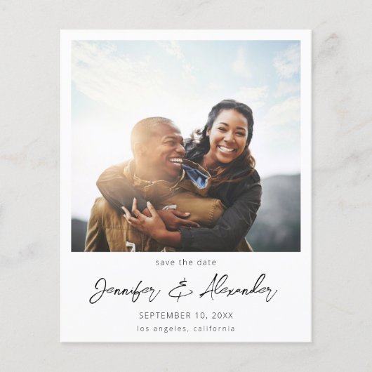 予算インスタントフォト2日付の保存 – 白V2 チラシ (正面)