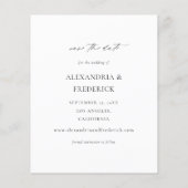 予算インスタントフォト – ロンホワイトシック日付を保存 (裏面)