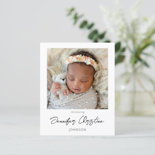 予算インスタント2枚の写真誕生のお知らせ4 (スタンド正面)