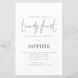 予算インフォーマルスクリプト21st誕生日パーティー招待状