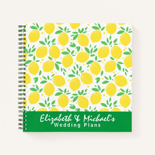 予算ウェディングプランナーパーソナライズされたトレンディーモダン ノートブック (正面)