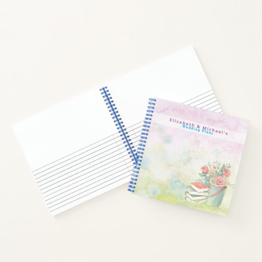 予算ウェディングプランナーパーソナライズされたトレンディーモダン ノートブック (内部)