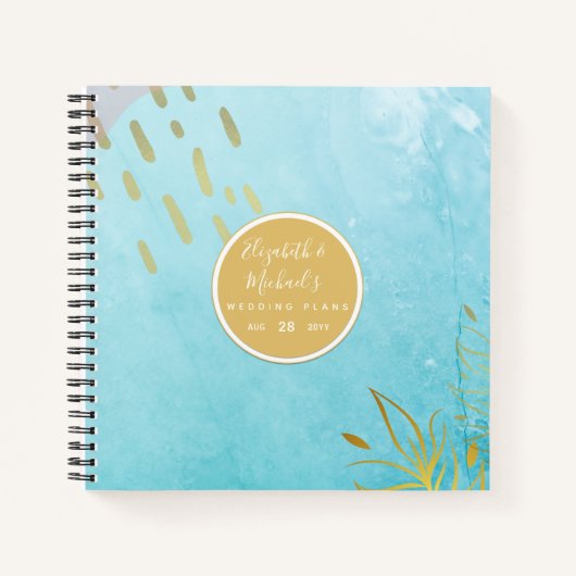 予算ウェディングプランナーパーソナライズされたトレンディーモダン ノートブック (正面)