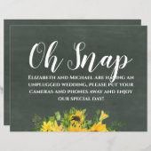 予算ウェディング アンプラグド オー スナップ チョーク ひまわり (正面/裏面)